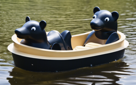 Exploring Wildlife Black Bears on a Swan Pedalo